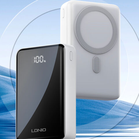 LDNIO PQ18 High-speed Charging 20000mAh Portable Power Banks, Ultra-thin Magnetic Wireless Chargers Polymer Battery Mobile Charger