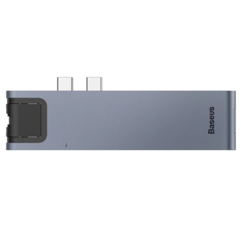 USB-хаб Baseus Thunderbolt C+Pro Seven-in-one smart HUB Docking Station Grey