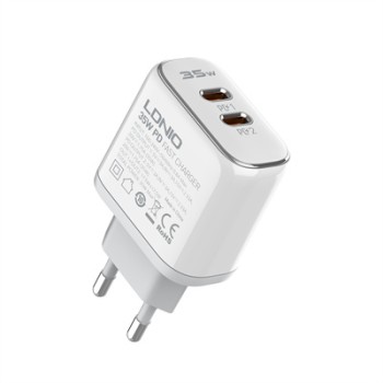 LDNIO A2528C Super Fast Charger 35W Dual PD With Cable (Type-C to Type-c)
